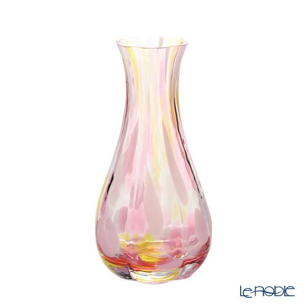 津軽びいどろ 一輪挿し／花瓶（花器） 花ひかり フラワーピンク 150mm F-79793