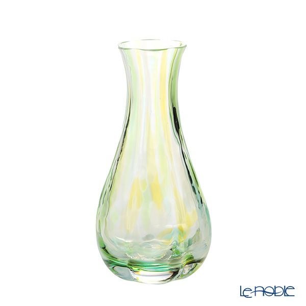 津軽びいどろ 一輪挿し／花瓶（花器） 花ひかり フォレストグリーン 150mm F-79794