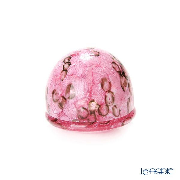 【1点限り】津軽びいどろ 大川薫工房 香合 ピンク OK18-3058