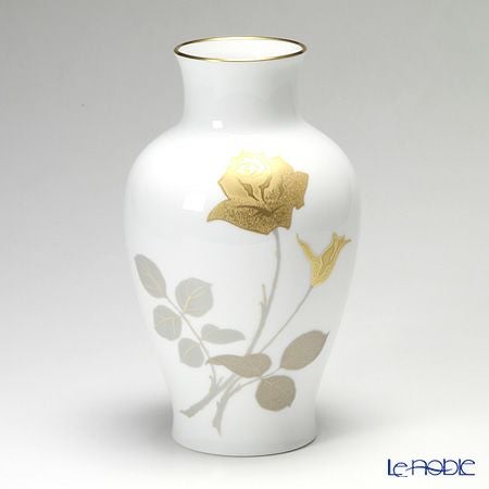 大倉陶園 金蝕バラ 花瓶 28cm 20A／2016