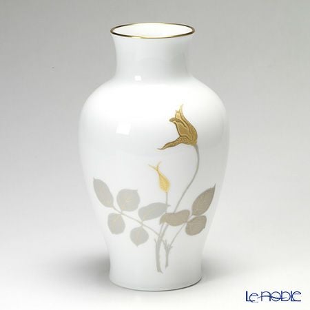 大倉陶園 金蝕バラ 花瓶 28cm 20A／2016