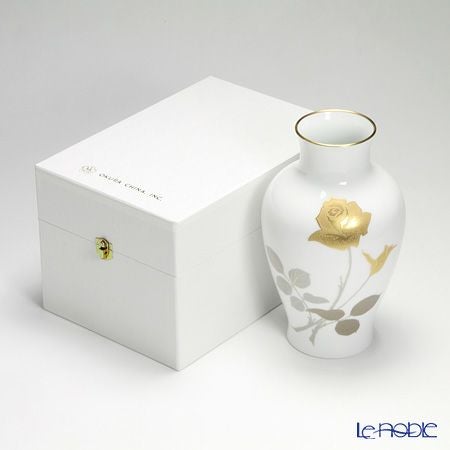 大倉陶園 金蝕バラ 花瓶 28cm 20A／2016