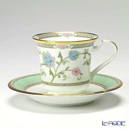 ノリタケ ヨシノ 9983J／Y6704C アメリカン碗皿 ペア（グリーン）