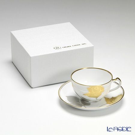 大倉陶園 金蝕バラ カップ＆ソーサー 1C／2016