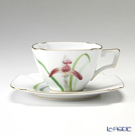 大倉陶園 「新日本の雅」より 茶花シリーズ 日本春蘭 碗皿（カップ＆ソーサー） 108C／E150