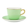 大倉陶園 色蒔き ティーカップ＆ソーサー／モーニング碗皿 295ml ライトグリーン 1051／26C