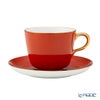 大倉陶園 色蒔き ティーカップ＆ソーサー／モーニング碗皿 295ml レッド 1071／26C