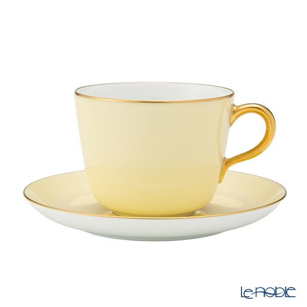 大倉陶園 色蒔き ティーカップ＆ソーサー／モーニング碗皿 295ml クリーム 1081／26C