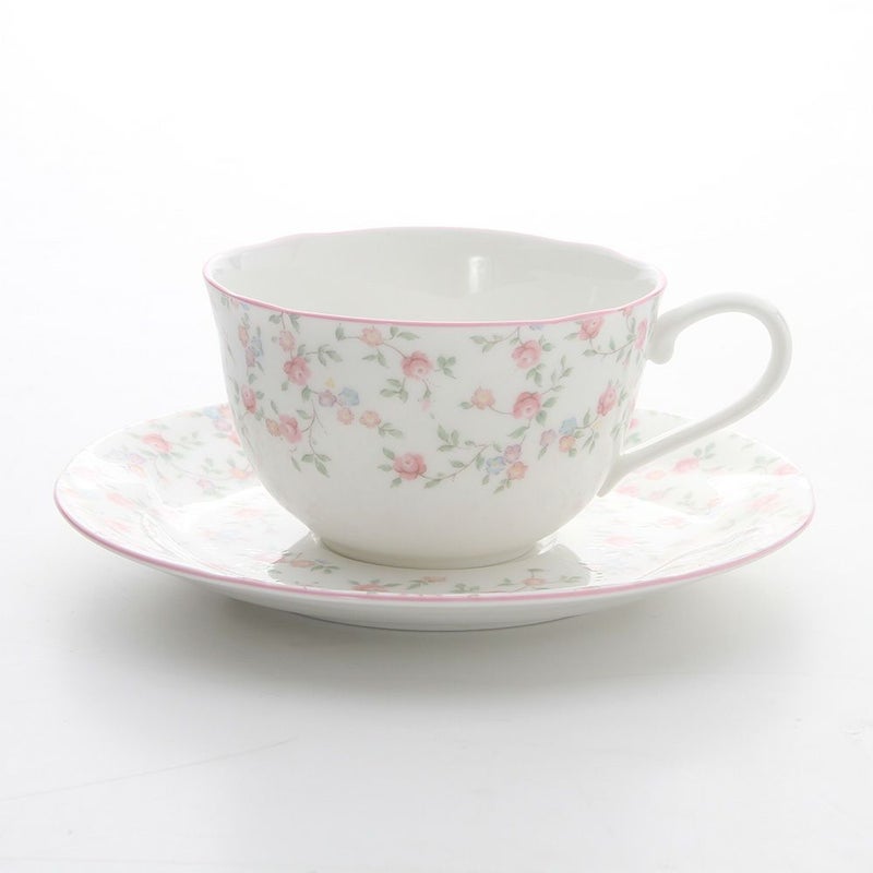 ノリタケ キューティーローズ 9940L／T59387A ティー・コーヒー碗皿