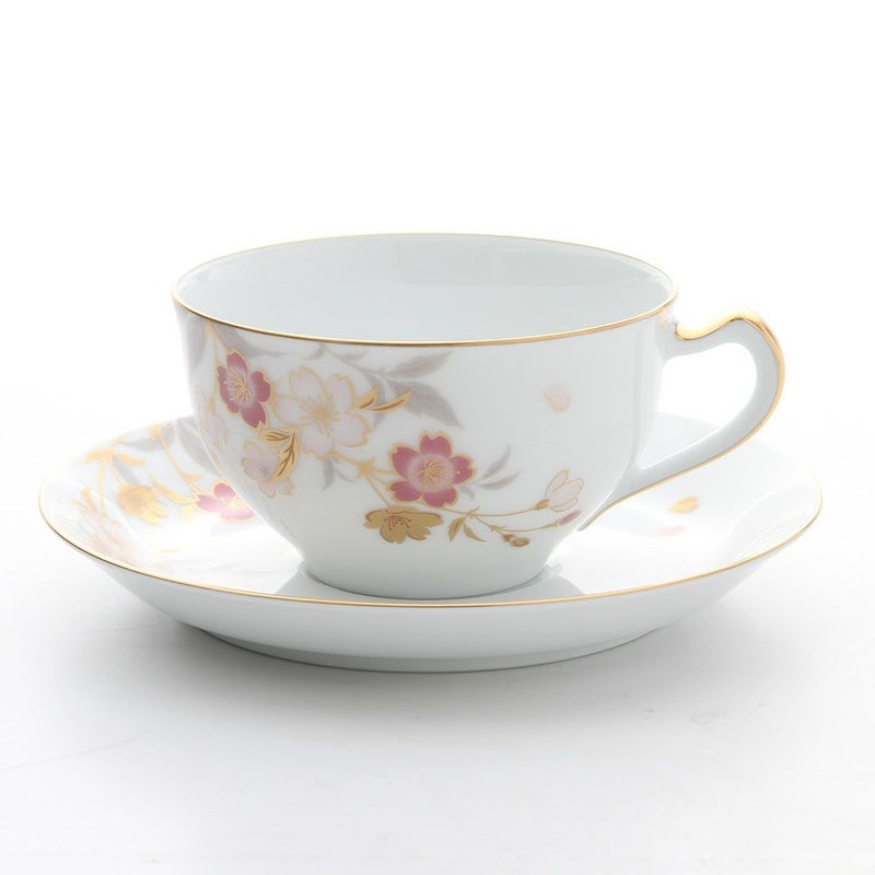 大倉陶園 糸桜 碗皿 1C／A682-1