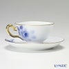 大倉陶園 ブルーローズ ティー碗皿（カップ＆ソーサー） 8011／6C