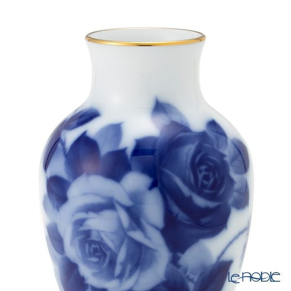 大倉陶園 ブルーローズ 花生 19cm 8011／74A