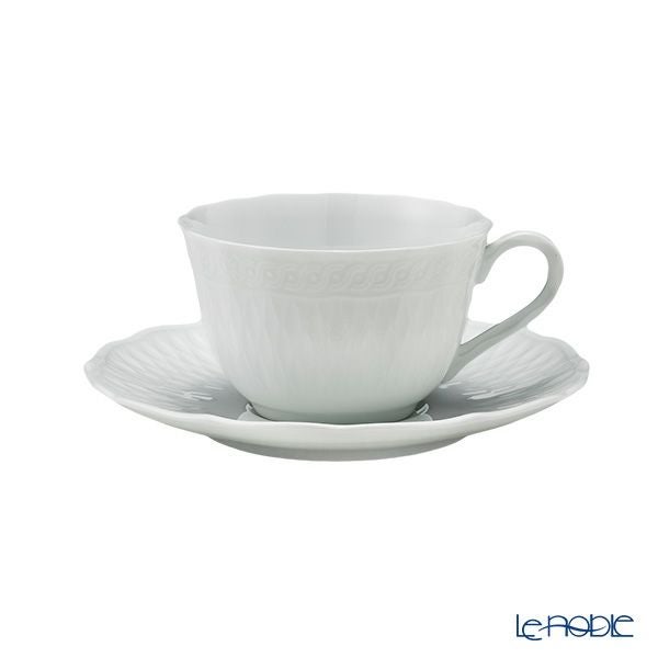 ノリタケ シェール ブラン ティー・コーヒー碗皿 ペアセット 1655L／P94887