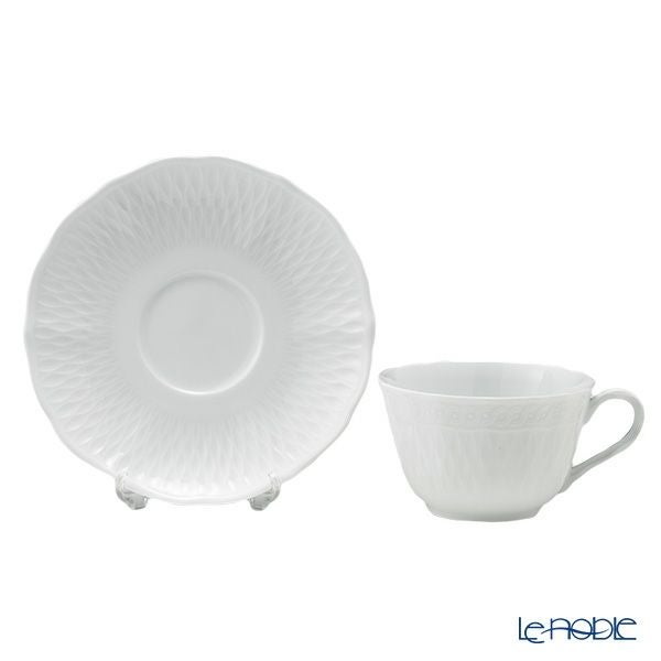 ノリタケ シェール ブラン ティー・コーヒー碗皿 ペアセット 1655L／P94887