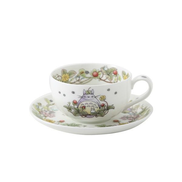 ノリタケ となりのトトロ ミルクティーカップ＆ソーサー へびいちご 4660-3J／T97285A