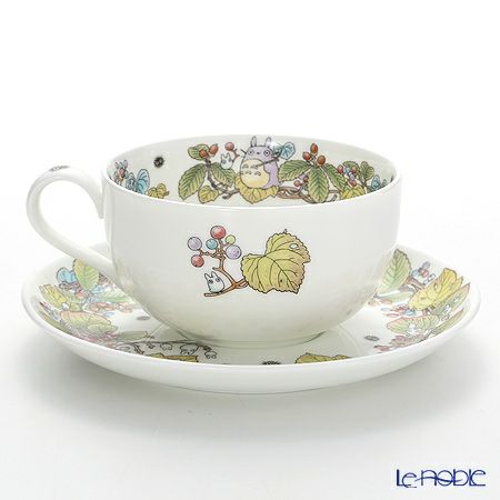 ノリタケ となりのトトロ 4660-5J／T97285A ミルクティーカップ＆ソーサー がまずみ