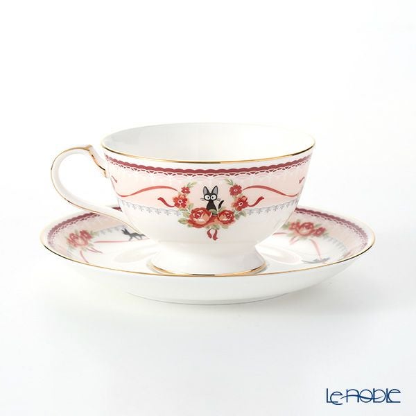 ノリタケ 魔女の宅急便 H-612L／MJ97221 ティー・コーヒー碗皿（ピンク）