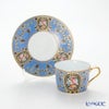 ノリタケ オマージュコレクション H-765J／T2401 カプチーノ碗皿（青絵花文）