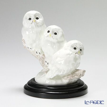 ノリタケ スタジオコレクション AC182／K122 置物 ふくろう三兄弟 H14.5cm（台付）