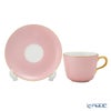 大倉陶園 色蒔き ティーカップ＆ソーサー／モーニング碗皿 295ml ピンク 1091-1／26C