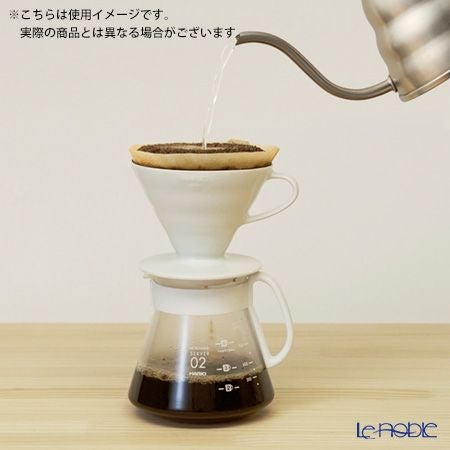 ハリオ V60用 セラミックドリッパー02セット XVDD-3012W 1～4杯用 【計量スプーン＆ペーパーフィルター 100枚付】