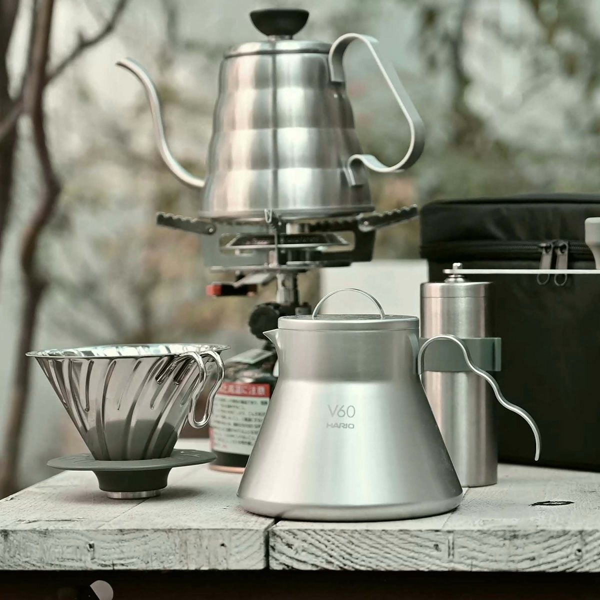 ハリオ アウトドア V60 メタルドリッパー O-VDM-02-HSV 1～4杯用