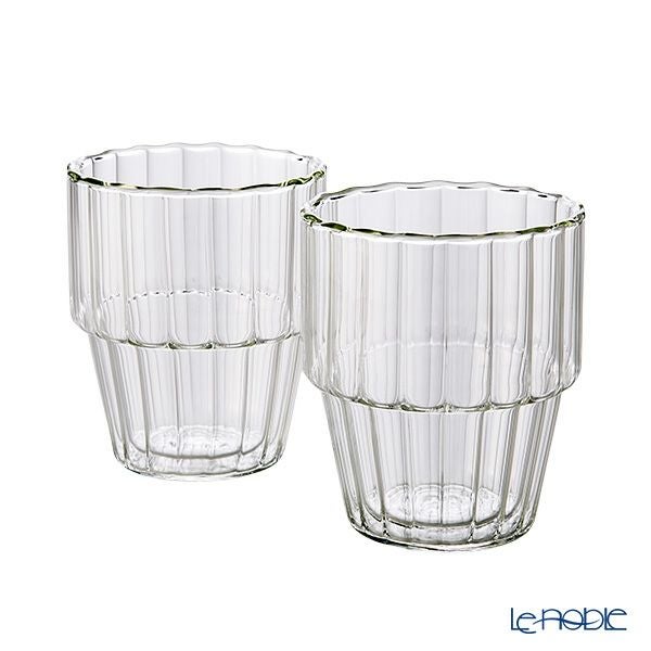 ハリオ ダブルウォールスタックグラス ライン 2個セット 300ml HWS-4012-M