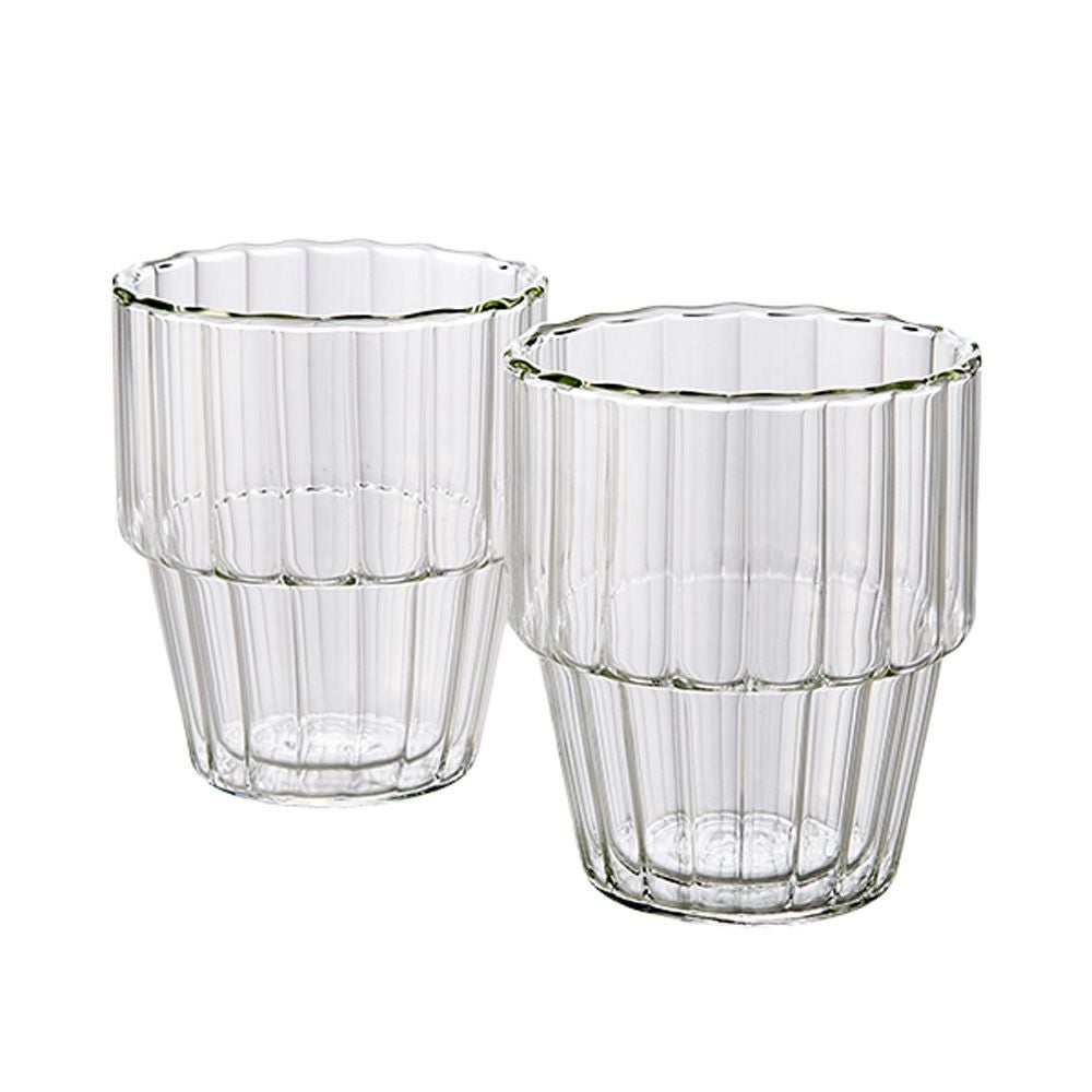ハリオ ダブルウォールスタックグラス ライン 2個セット 300ml HWS-4012-M