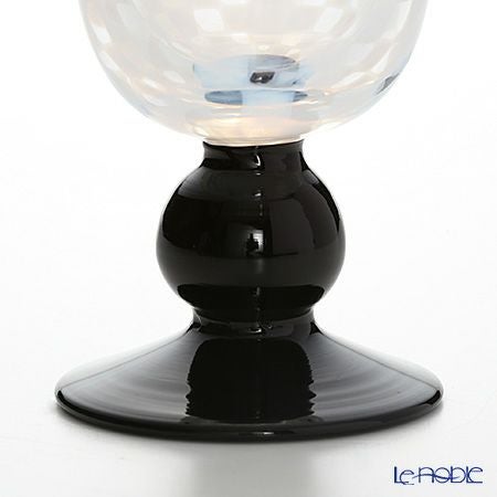 廣田硝子 大正浪漫硝子 TR-12-1B 酒盃 市松 黒 60ml 低