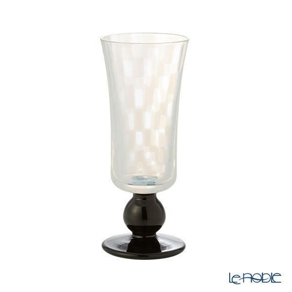 廣田硝子 大正浪漫硝子 TR-20-1B 酒盃 市松 黒 90ml 高