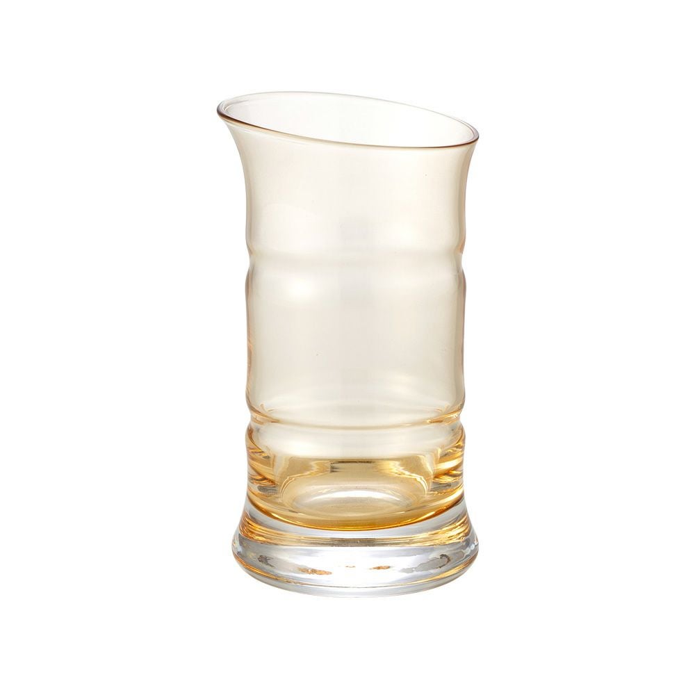 廣田硝子 BAMBOO 84-AMB 金竹 ビールグラス 145ml ─ 琥珀色の温かみ