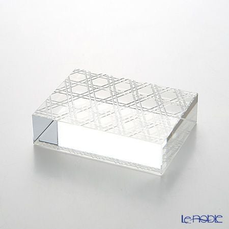 廣田硝子 切子紋様文鎮 六角籠目 EDO-21