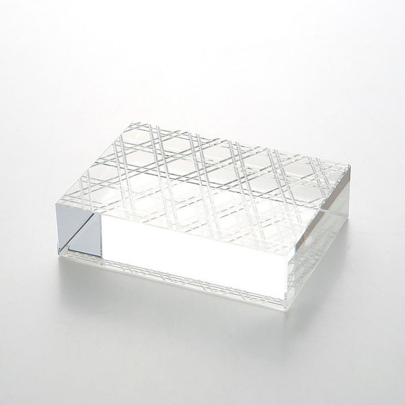 廣田硝子 切子紋様文鎮 六角籠目 EDO-21