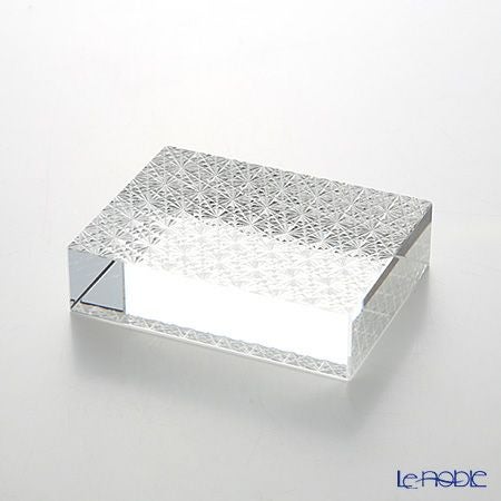 廣田硝子 切子紋様文鎮 菊繋ぎ EDO-22