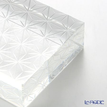 廣田硝子 切子紋様文鎮 麻の葉 EDO-23