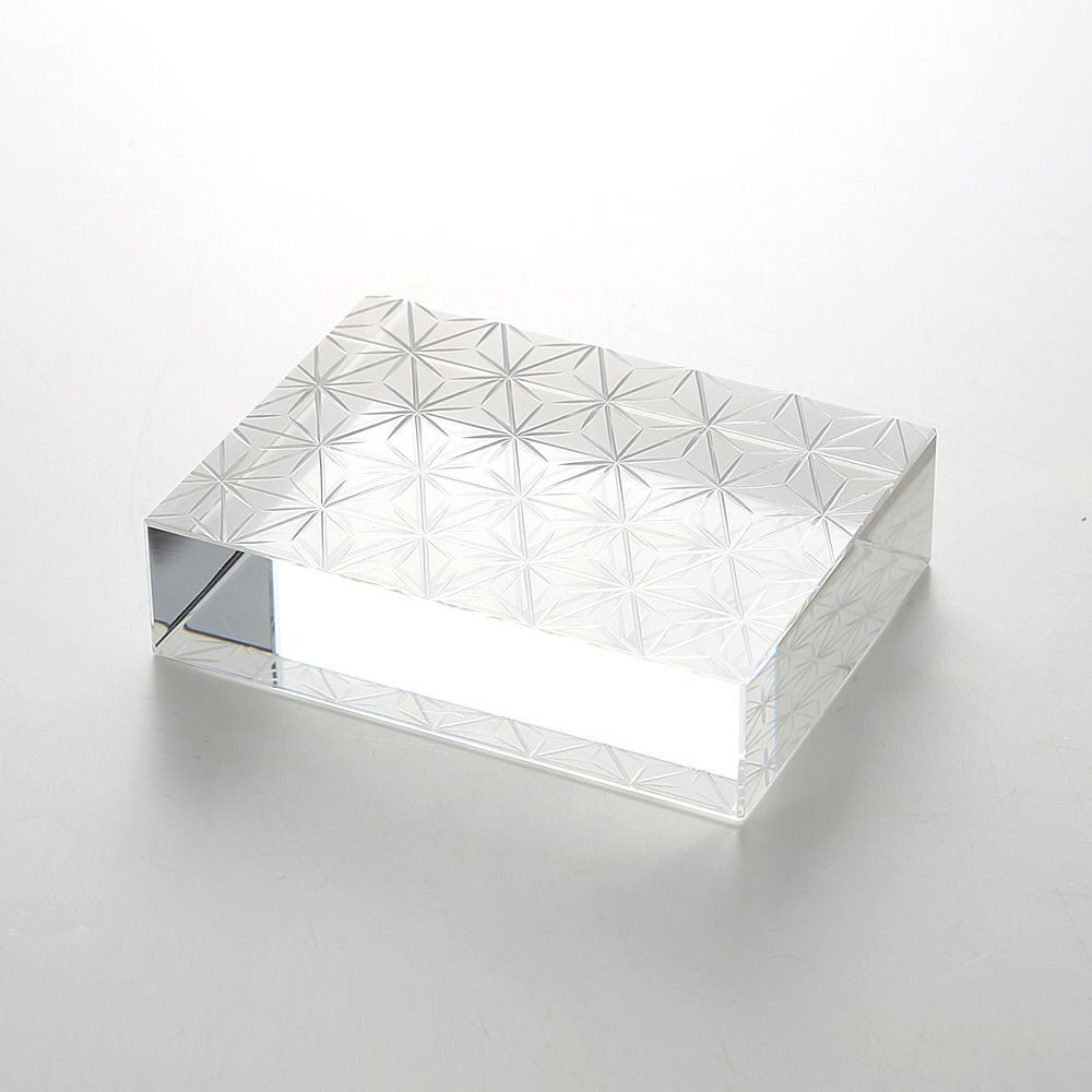 廣田硝子 切子紋様文鎮 麻の葉 EDO-23