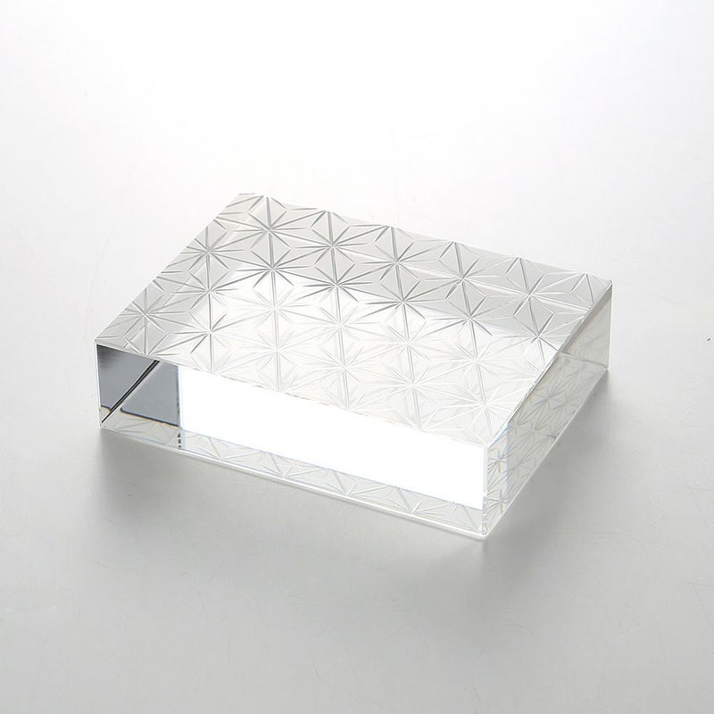 廣田硝子 切子紋様文鎮 麻の葉 EDO-23