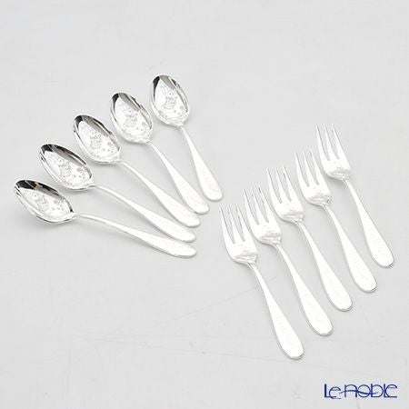 ピーターラビット PR-0251 皿中レーザー ティースプーン＆ケーキフォーク（銀仕上） 10本セット