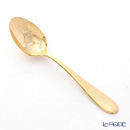ピーターラビット PR-0252 皿中レーザー ティースプーン（金仕上） 5本セット