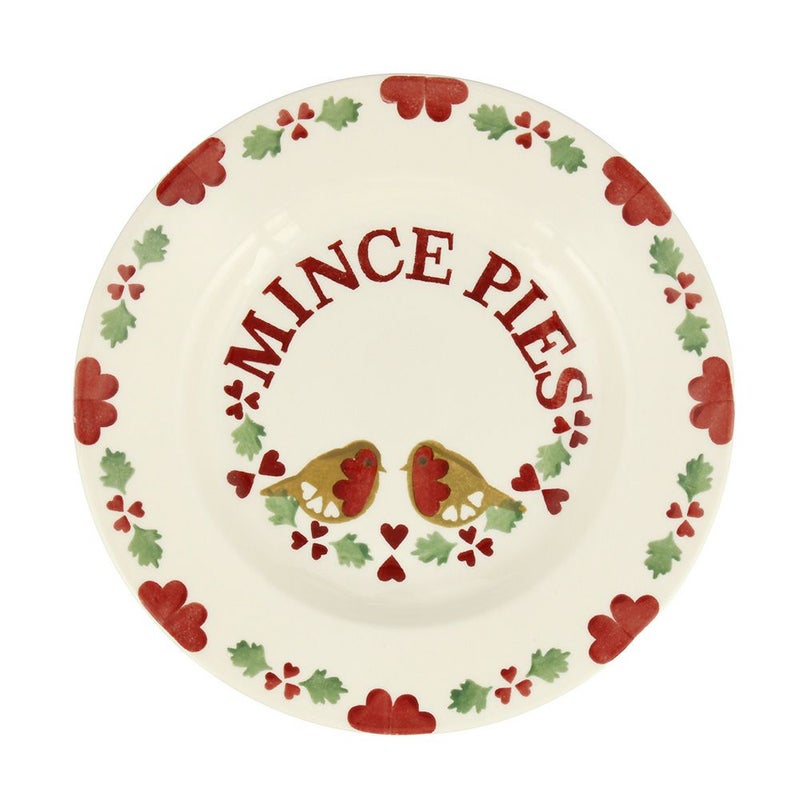 エマ・ブリッジウォーター クリスマスジョイ ロビン（コマドリ）／ミンスパイ プレート 21cm 23AW