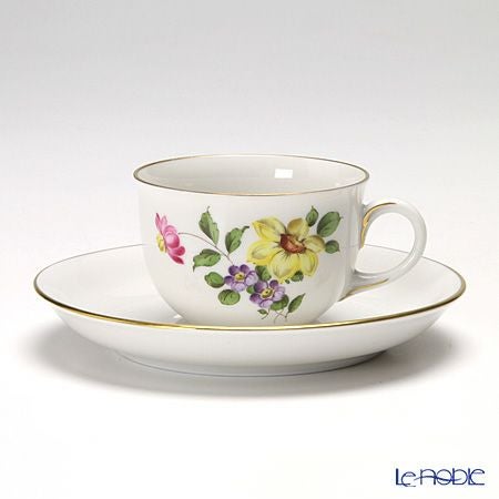 アウガルテン（AUGARTEN） シンプルブーケ（5052A） スイセン モカカップ＆ソーサー 80ml（001）