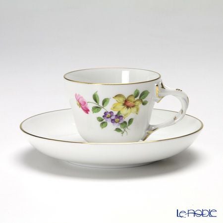 アウガルテン（AUGARTEN） シンプルブーケ（5052A） スイセン モカカップ＆ソーサー ロココ（070）