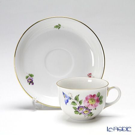 アウガルテン（AUGARTEN） シンプルブーケ（5052B） 野バラ モカカップ＆ソーサー 80ml（001）