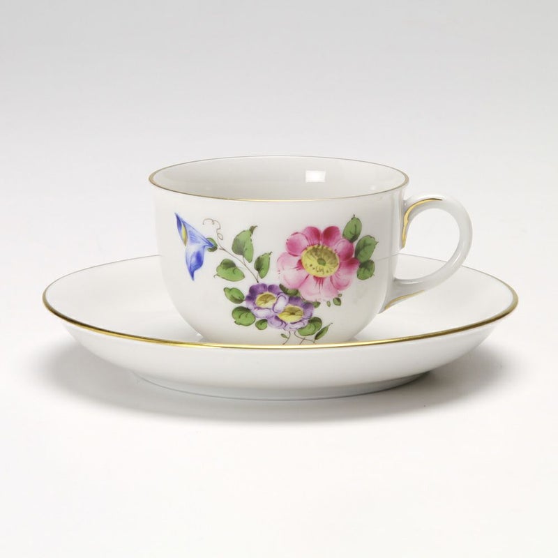 アウガルテン（AUGARTEN） シンプルブーケ（5052B） 野バラ モカカップ＆ソーサー 80ml（001）