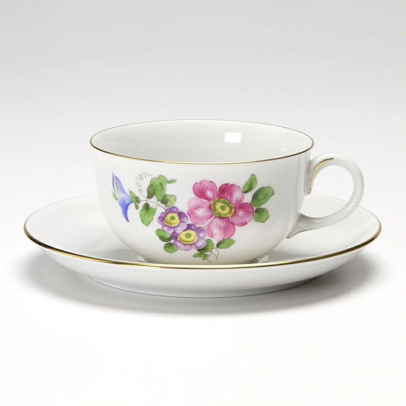 アウガルテン（AUGARTEN） シンプルブーケ（5052B） 野バラ ティーカップ＆ソーサー（S） 200ml（001）