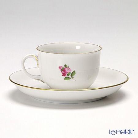 アウガルテン（AUGARTEN） シンプルブーケ（5052C） ピンクのバラ モカカップ＆ソーサー 80ml（001）