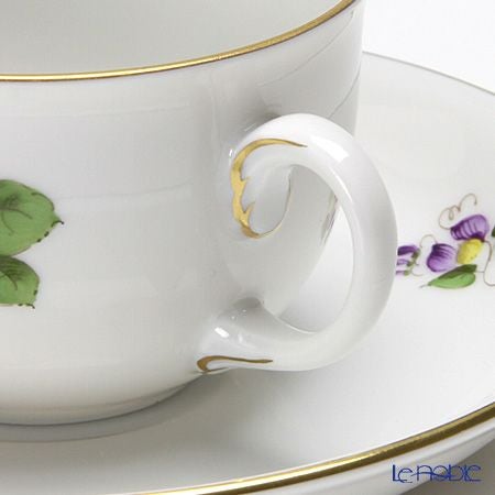 アウガルテン（AUGARTEN） シンプルブーケ（5052C） ピンクのバラ モカカップ＆ソーサー 80ml（001）