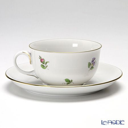 アウガルテン（AUGARTEN） シンプルブーケ（5052C） ピンクのバラ ティーカップ＆ソーサー（S） 200ml（001）