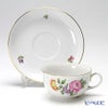 アウガルテン（AUGARTEN） シンプルブーケ（5052C） ピンクのバラ ティーカップ＆ソーサー（S） 200ml（001）