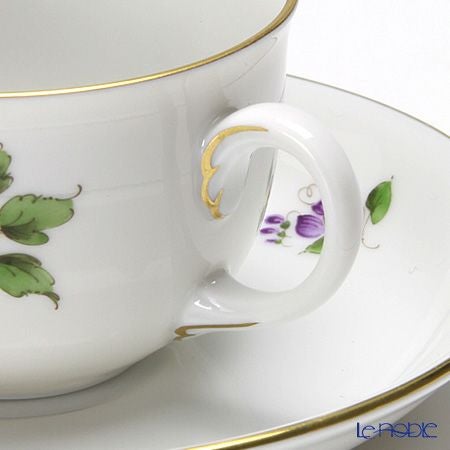 アウガルテン（AUGARTEN） シンプルブーケ（5052D） パンジー モカカップ＆ソーサー 80ml（001）